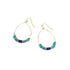 Gold Open Teardrop with Heisihi Beads Hoop Earrings - Final Sale